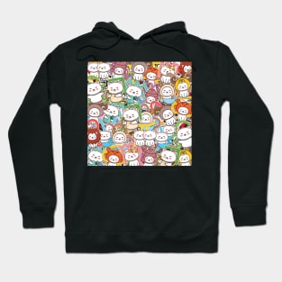 Kawaii Zodiac Cat Pattern Hoodie